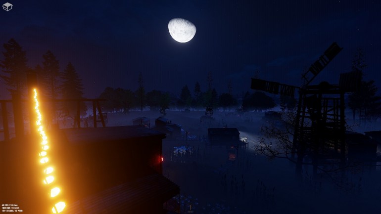 Лагерь бандитов ночью